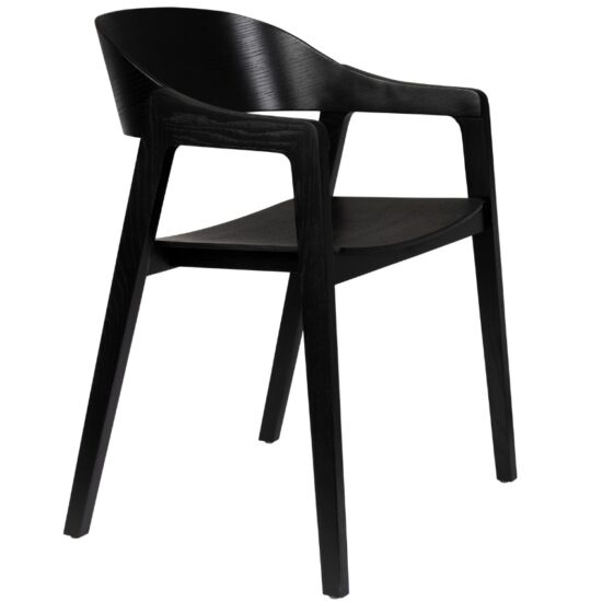 Černá dubová jídelní židle