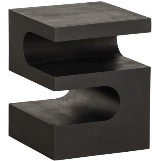 Hoorns Černý mangový odkládací stolek Tamboo