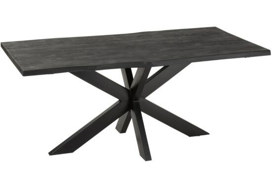 Černý mangový jídelní stůl J-line Gary 200 x 90