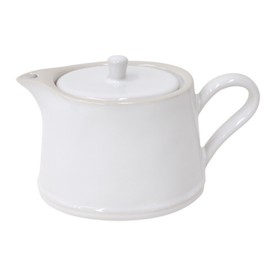 Bílá kameninová konvice na čaj COSTA