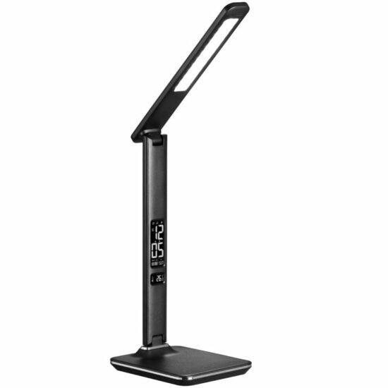 Černá kovová stolní lampa Halo Design