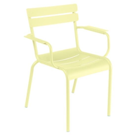 Citronově žlutá kovová zahradní židle Fermob