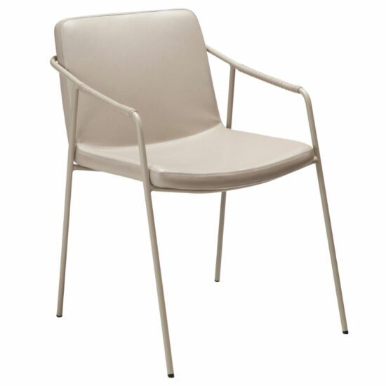 ​​​​​Dan-Form Béžová koženková jídelní židle DAN-FORM