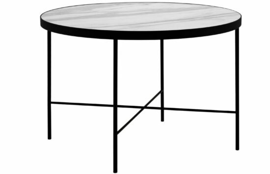 Bílý mramorový konferenční stolek MICADONI