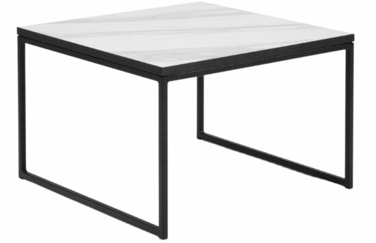 Bílý mramorový konferenční stolek MICADONI