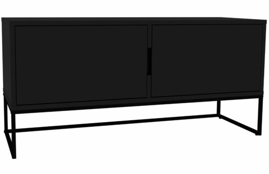 Matně černý lakovaný TV stolek Tenzo Lipp