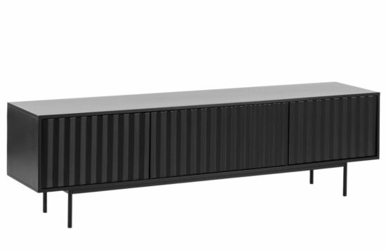 Černý lakovaný TV stolek Teulat Sierra