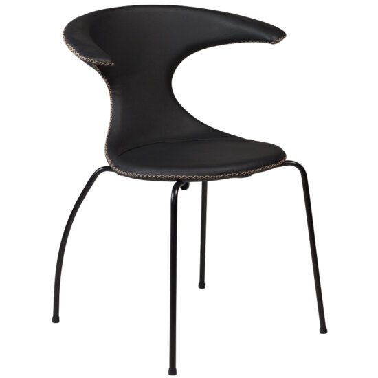 ​​​​​Dan-Form Černá kožená jídelní židle