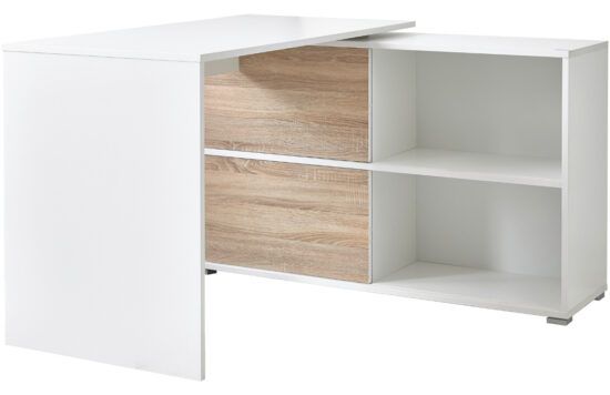 Bílý dřevěný kancelářský stůl Germania Slide