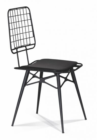 Moderní kovová židle s polstrováním