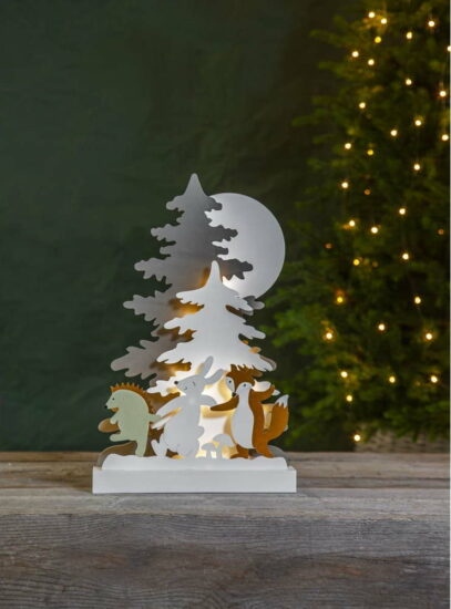 Vánoční dřevěná světelná LED dekorace Star