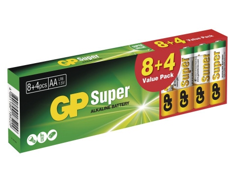 Alkalické baterie GP Super AA