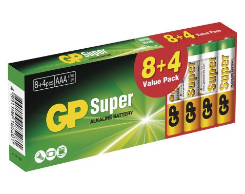 Alkalické baterie GP Super AAA