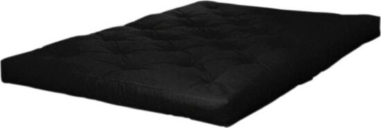 Černá středně tvrdá futonová matrace 180x200 cm