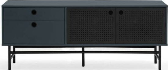 Tmavě modrý TV stolek 140x52 cm