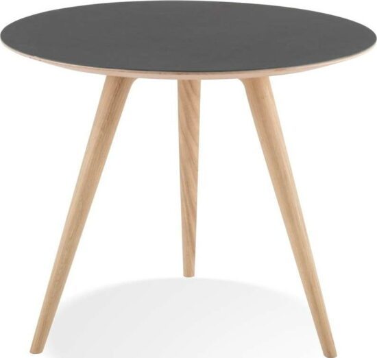 Odkládací stolek z dubového dřeva s černou