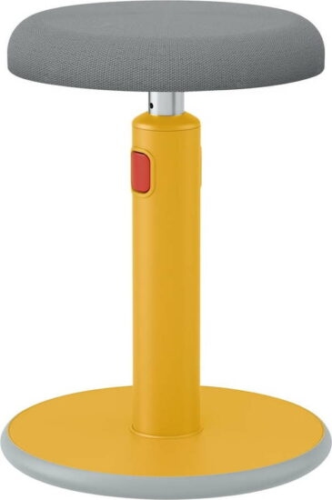 Žlutá ergonomická balanční židle Leitz