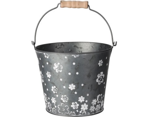 Květináč tvar kbelík s rukojetí