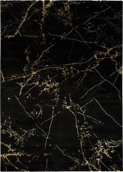 Černý koberec Universal Gold Marble