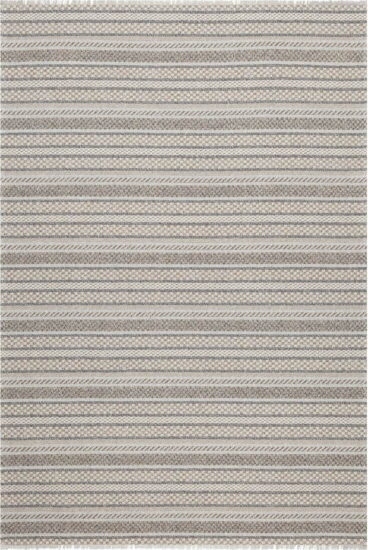 Šedo-béžový bavlněný koberec Oyo