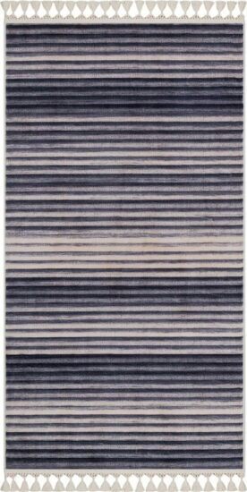 Šedo-béžový pratelný koberec 200x100 cm