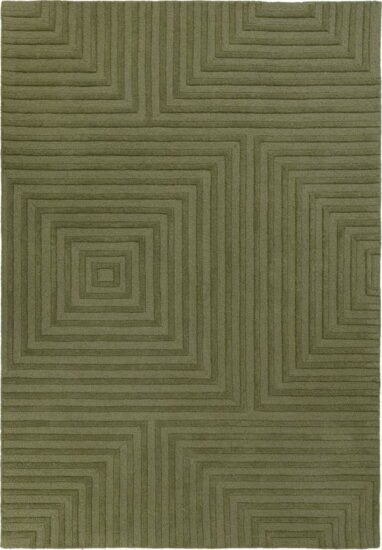 Zelený vlněný koberec Flair Rugs Estela