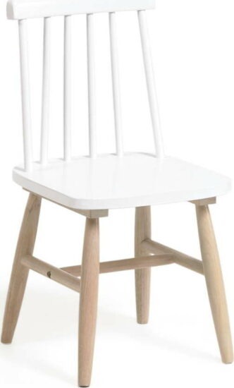 Bílá dětská židle z kaučukového dřeva