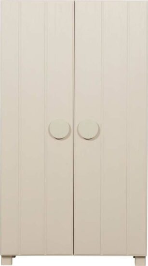 Krémová šatní skříň z borovicového dřeva 110x200