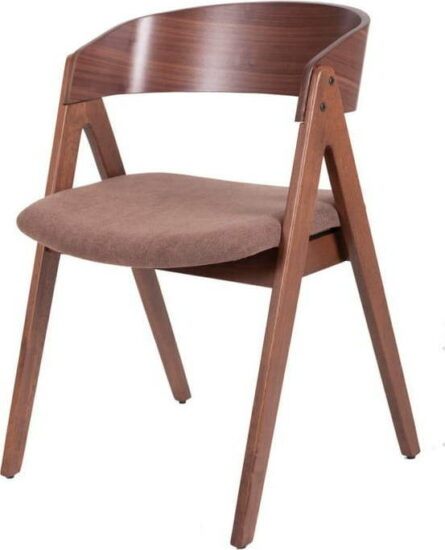 Sada 2 jídelních židlí s hnědým