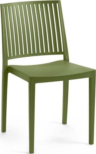 Zelená plastová zahradní židle Bars