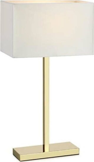 Stolní lampa v bílo-zlaté barvě