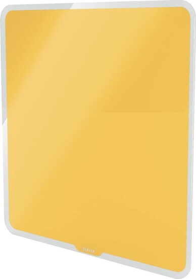 Žlutá magnetická skleněná tabule na zeď Leitz