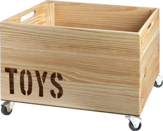Dřevěná krabice na hračky Really