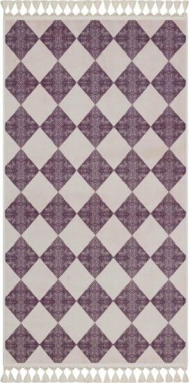 Fialovo-béžový pratelný koberec 180x120 cm