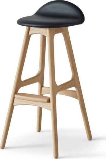 Kožená otočná barová židle 86 cm