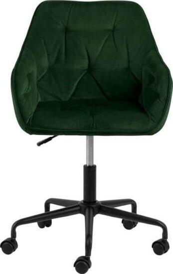 Zelená kancelářská židle se sametovým