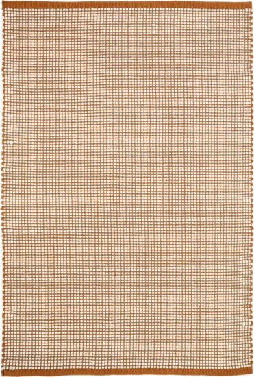 Oranžový koberec s podílem vlny 130x70