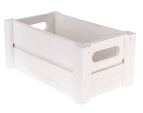 Úložný box dřevěný bílý