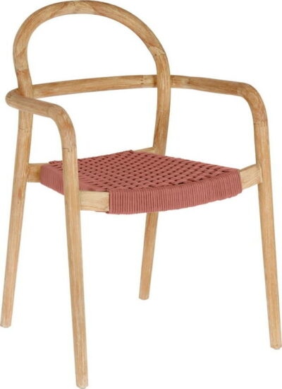 Zahradní židle z eukalyptového dřeva s výpletem v