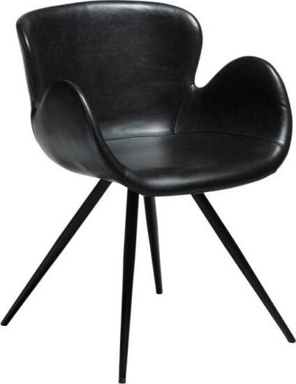 Černá koženková židle DAN-FORM