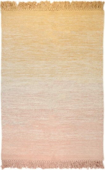 Oranžovo-růžový pratelný koberec 100x150 cm