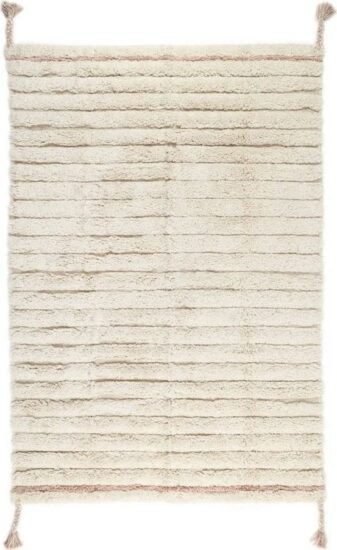 Krémovo-světle hnědý pratelný koberec 100x150 cm