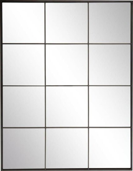 Nástěnné zrcadlo s černým kovovým rámem Westwing Collection
