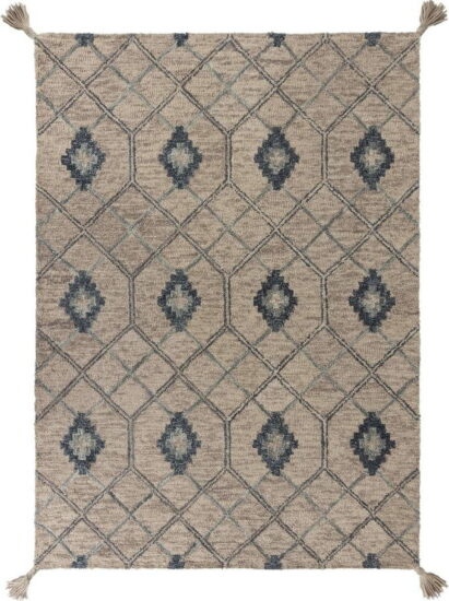Šedý vlněný koberec Flair Rugs Diego