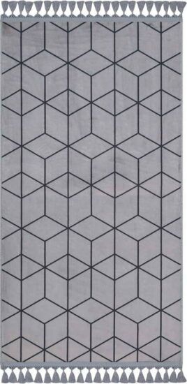 Šedý pratelný koberec 160x100 cm