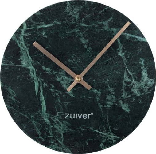 Zelené nástěnné mramorové hodiny Zuiver