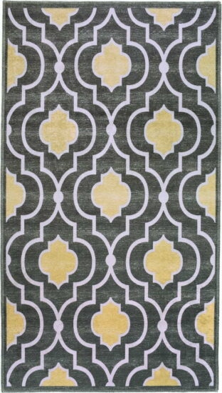 Žluto-šedý pratelný koberec 230x160 cm