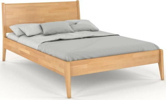 Dvoulůžková postel z bukového dřeva Skandica