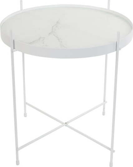Bílý odkládací stolek Zuiver