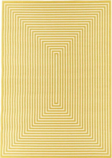 Žlutý venkovní koberec Floorita Braid